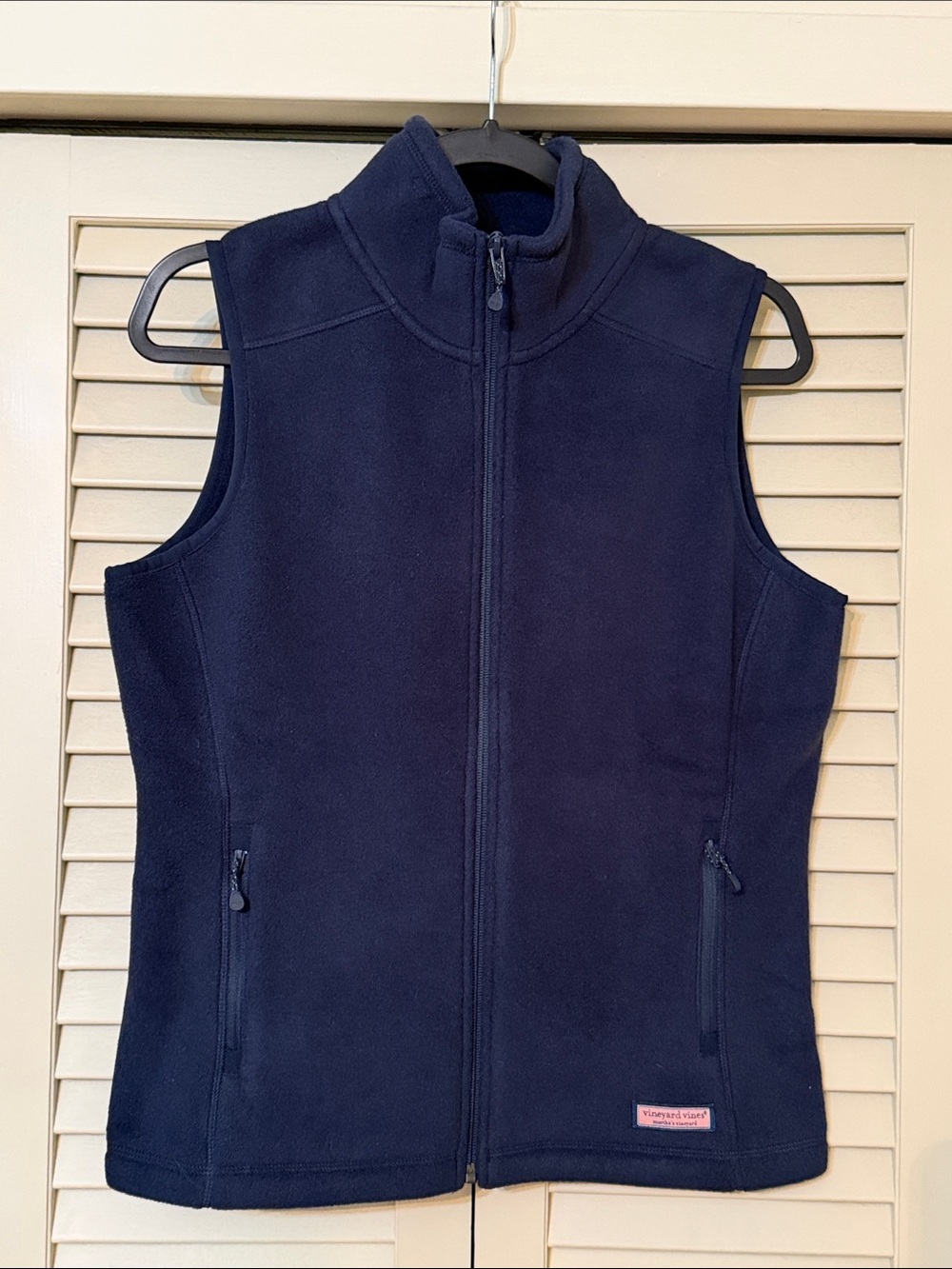 Vineyard Vines Navy Full-Zip Fleece Vest
